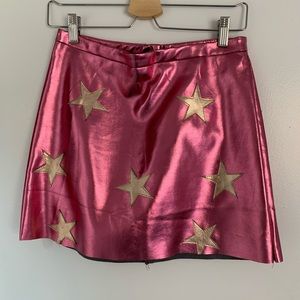 Pleather star rave skirt
